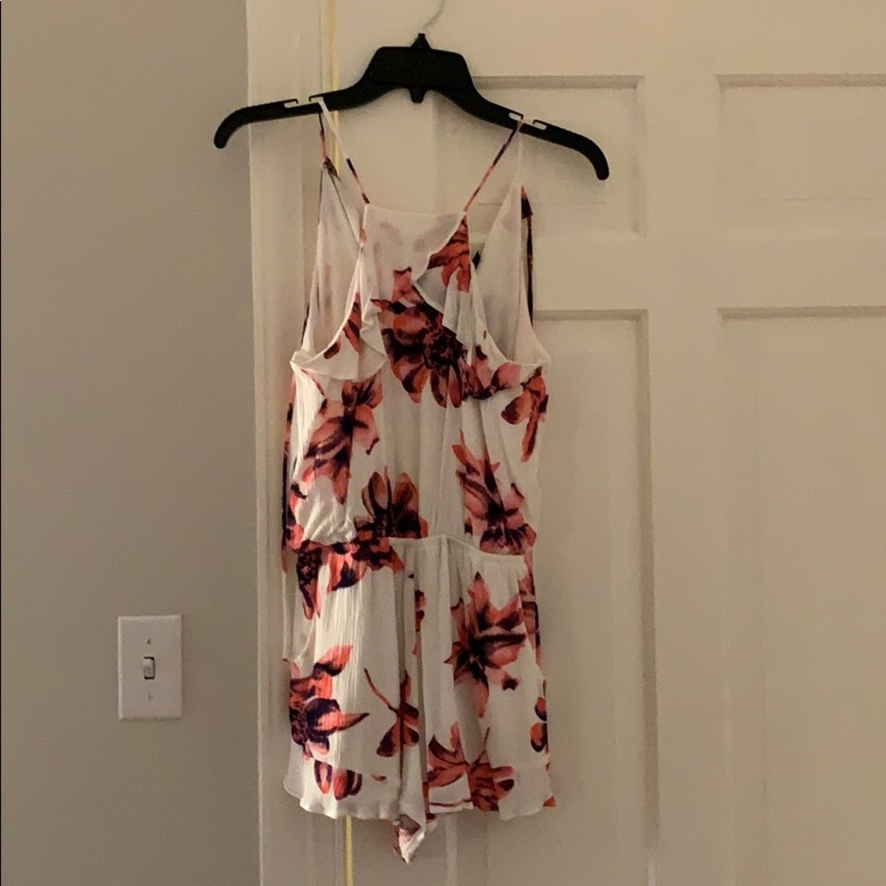 Open back floral romper